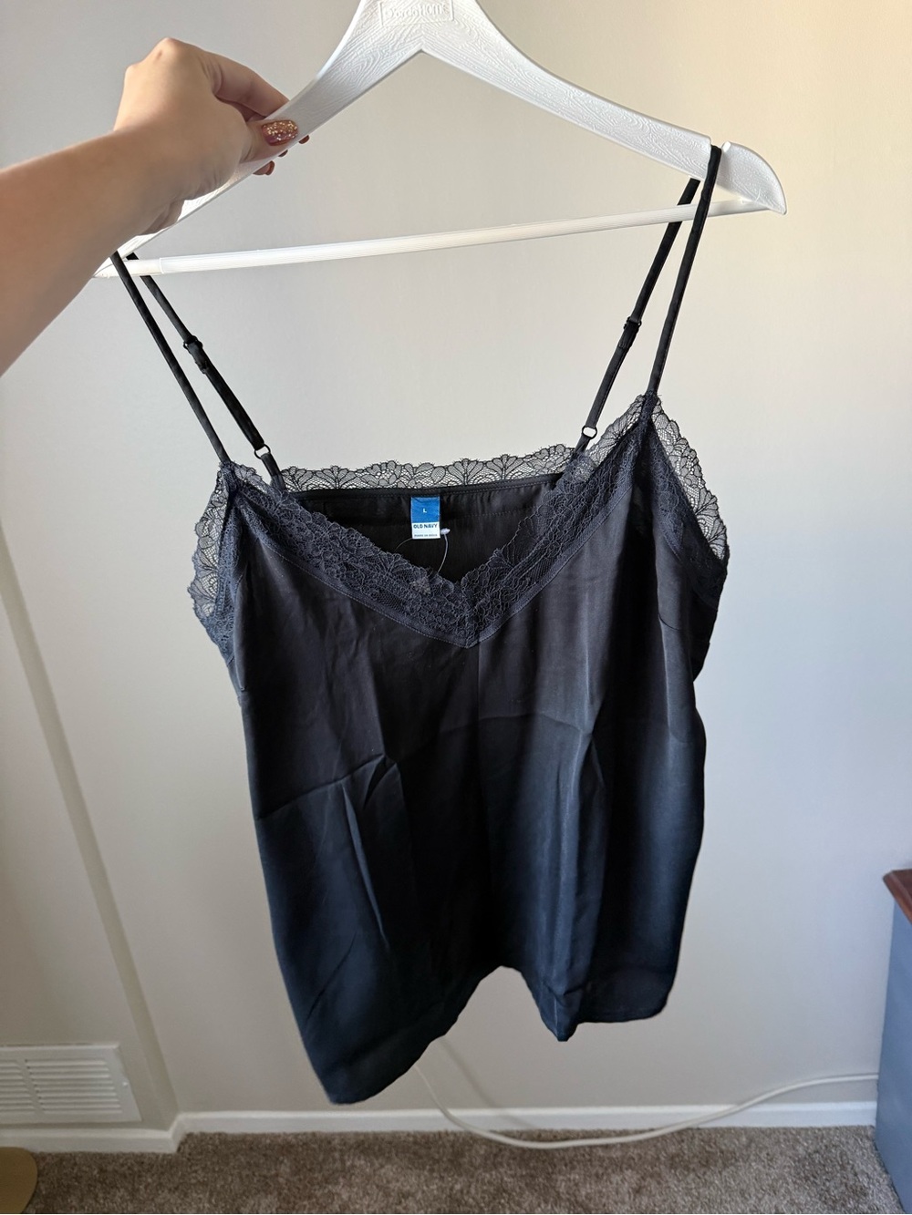 Old Navy Black Lace-Trim Spaghetti Strap Cami